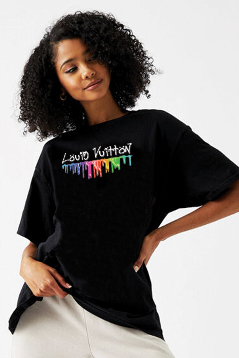 LV Rainbow Printed T-shirt