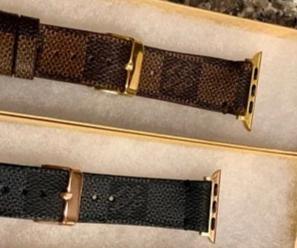 Louis Vuitton Apple Watch Band LV Brown Loop Luxury Genuine Leather